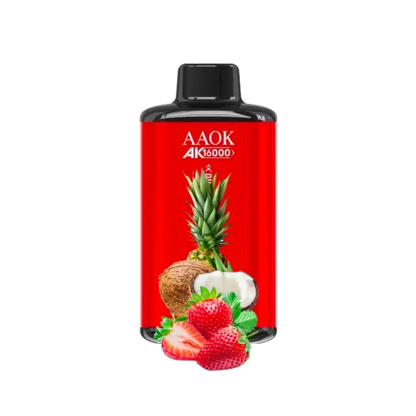 Aaok 16000 Puff Strawberry Pineapple Coconut Çift Bobinli