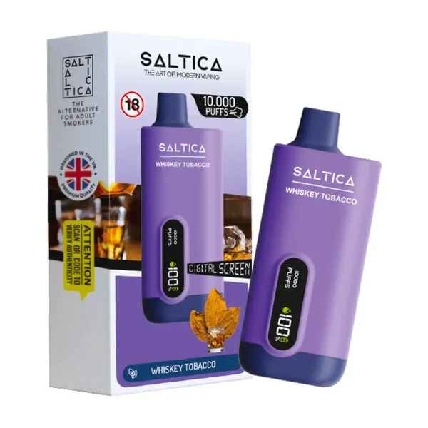 saltica 10000 puff whiskey tobacco