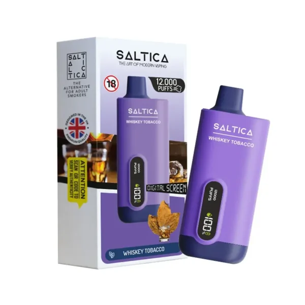 Saltica 12000 Puff Kutulu Whiskey Tobacco Puff