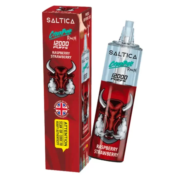 saltica 12000 puff raspberry strawberry