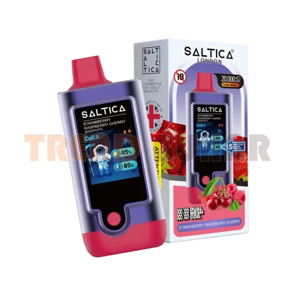 Saltica 20000 Puff Strawberry Raspberry Cherry