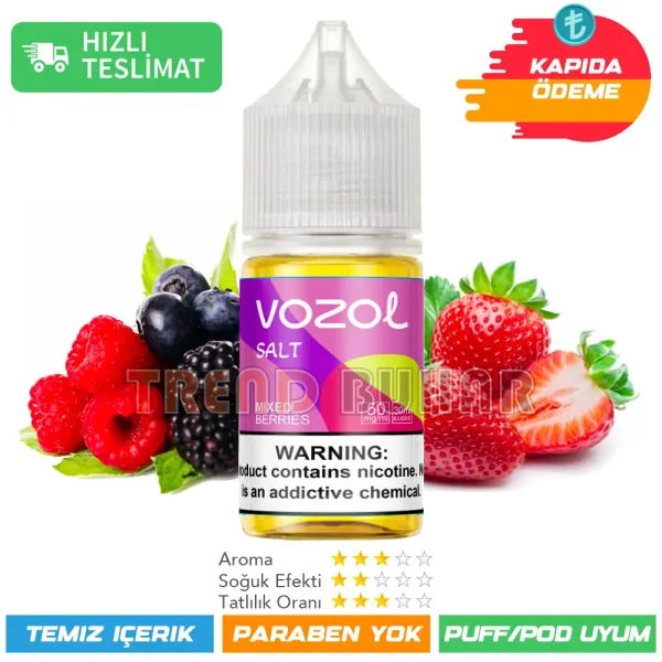 Vozol Likit Mixed Berries Salt 30ml