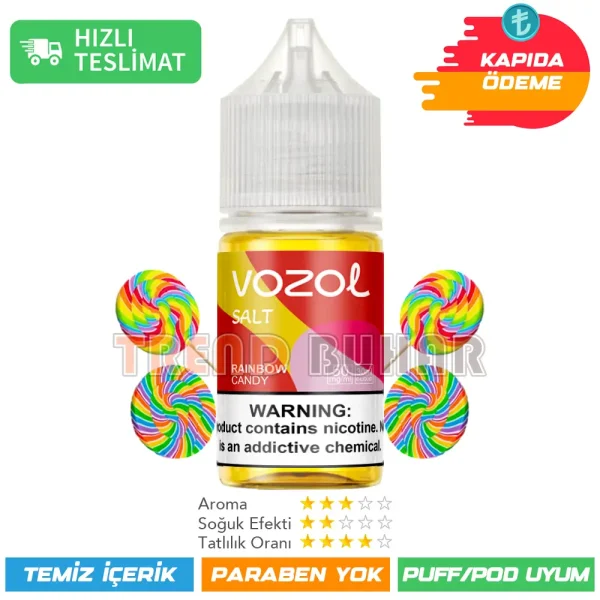 Vozol Likit Rainbow Candy Salt 30ml